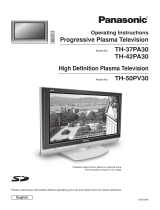 Panasonic TH37PA30H Owner's manual