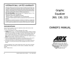 ARX EQ260 Owner's manual