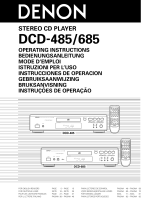 Denon DCD-485 Owner's manual