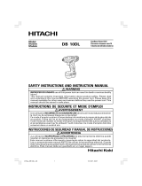 Hitachi DB10DL - 10.8 Volt Lithium Ion Micro Driver Drill User manual