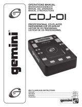 Gemini CD Player CDJ-01 User manual