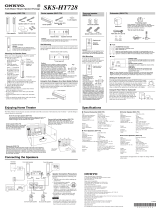 ONKYO SKS-HT728 Owner's manual