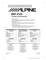 Alpine MRP-F550 - Power Amplifier Owner's manual