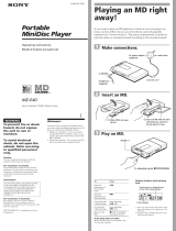 Sony MZ-E40 Owner's manual