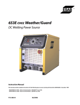 ESAB 653E cvcc Weather/Guard DC Welding Power Source User manual