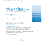 Philips PSS110/00 User manual