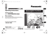 Panasonic DVDS42 Operating instructions