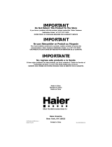 Haier HVFM102A User manual