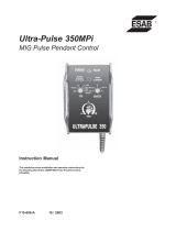 ESAB Ultra-Pulse 350MPi Mig Pulse Pendant Control User manual