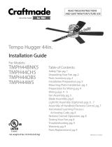 Craftmade TMPH52CH5 Installation guide