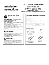 GE Profile GPF875W Installation guide