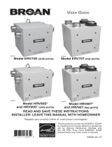 Broan HRV80T User guide