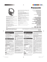 Panasonic RP-HC150 Owner's manual