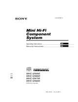 Sony MHC-GN600 Operating instructions