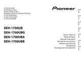 Pioneer DEH-1700UBA User manual