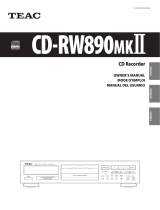 TEAC CD-RW890MKII Owner's manual