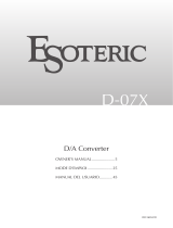 TEAC Esoteric D-07X Owner's manual