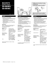 Sony SS-SE581 Operating instructions