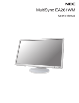 NEC EA261WM-BK - MultiSync - 26" LCD Monitor User manual