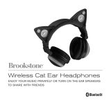 Brookstone Wireless Cat Ear Headphones User manual