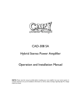Cary Audio Design CAD-308 SA Owner's manual