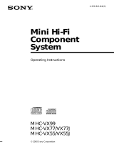 Sony MHC-VX77 User manual