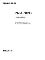 Sharp PNL702B Operating instructions