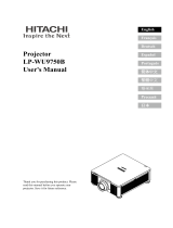 Hitachi LP-WU9750B User manual