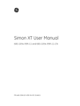 GE Simon XT 600-1054-95R-11 User manual