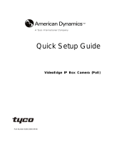 American Dynamics VideoEdge ADCIPEBPPE Quick Setup Manual