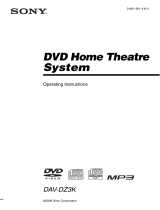 Sony DAV-DZ3K Operating instructions