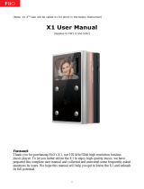 FiiO X1II User manual