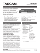 Tascam CD-450 User manual