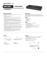 Binary B-220-HDSWTCH-5x1 Owner's manual