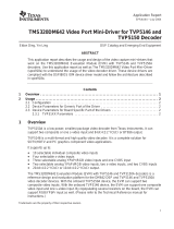 Texas Instruments The TMS320DM642 Video Port Mini-Driver for TVP5146 and TVP5150 decoder Application Note