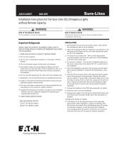 Eaton Sure-Lites ADX142857 Installation guide