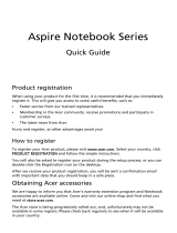 Acer Aspire 7250G Quick start guide