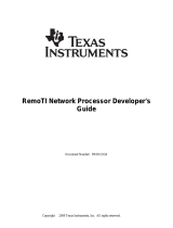 Texas Instruments RemoTI Network Processor Developer’s (Rev. A) User guide