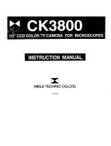 Meiji Techno CK3800 CCD Camera Owner's manual