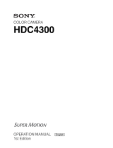 Sony super motion hdc4300 Operating instructions