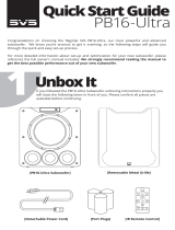 SVS PB16-ULTRA-PIANO-GLOSS Quick start guide