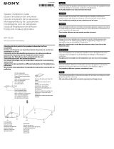 Sony BDV-EF220 Installation guide
