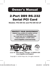 Tripp Lite PCI-D9-02 & PCI-D9-02-LP Owner's manual