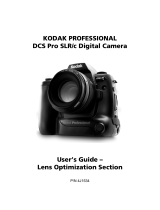 Kodak DCS PRO SLR-C - LENS OPTIMIZATION GUIDE User manual