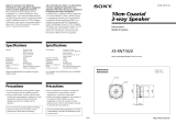 Sony XS-RNT1020 Operating instructions