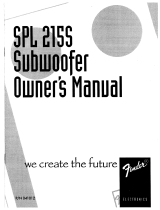 Fender SPL 215S Owner's manual