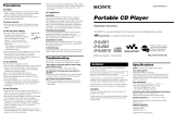 Sony D-EJ0010 Operating instructions