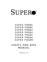 Supermicro SUPER P6DBS User manual
