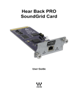 Waves Hear Back PRO SoundGrid Card Owner's manual