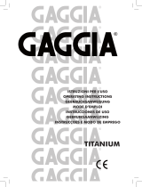 Gaggia Titanium User manual